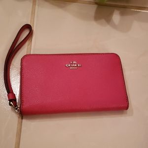 Coach Pink Wristlet NWOT